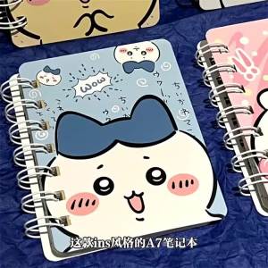 Chiikawa Kawaii Cartoon Spiral Notebook with Stickers Cute Student Diary Journal Planner Stationery Gift for Kids Girls