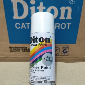 Pilok Pilox Cat semprot DITON Silver Perak 836 150cc glossy mengkilap