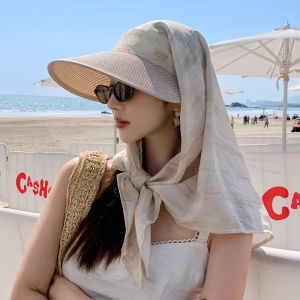 JIFANPAUL | Sun Protection Hat with Scarf Band UV Block Anti Ultraviolet