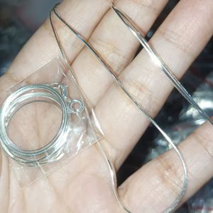 silver legit (NMS095) dainty snake chain necklace