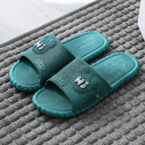 Indoor Home Slippers for Men And Women Summer Couple Bathroom Non-Slip Thick Bottom Korean Style Cute Home Slippers