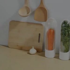 1PCS Herb Saver Storage Container Fresh Herb Keeper Vanilla Vegetables Fresh Preservation Bottle For Refrigerator Kitchen
