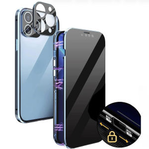 Privacy Anti Peeping Double Sided Glass 360 Full Protection Case For iPhone 18 17 16 15 14 Plus 13 12 Pro Max Mini 17E 16E Cover