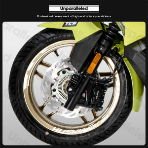 พื้นผิวเคลือบ PVC ติดขอบล้อรถจักรยานยนต์แบบกันน้ำสำหรับตกแต่งรถแบบปรับแต่งได้สำหรับ YAMAHA MAX ZR 250 2018-2022