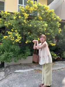 Linen Cotton Wide Leg Ankle Pants