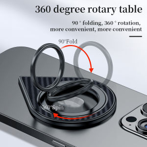 ห่วงยึดโทรศัพท์แม่เหล็กคาร์บอนไฟเบอร์รูปทรงหยดน้ำสำหรับ MagSafe-แม่เหล็กขาตั้งโทรศัพท์มี360หมุนได้ ° และสามารถใส่ได้กับ iPhone บานพับเสริม17 16 15 14 13 Pro Max Plus MagSafe Accessories