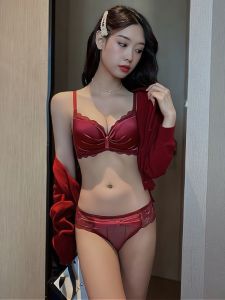 Victorias Secret Womens Satin Bra Set Chest Lifting Underwear Reduction Side Breast Winter Summer Spring Autumn 2023