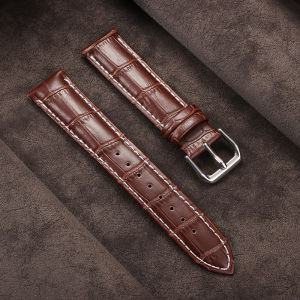 10/12/13/14/15/16/17/18/19/20/21/22/23/24mm Genuine Leather Watch Strap Brown Watchband Universal Men Women Business Bracelets