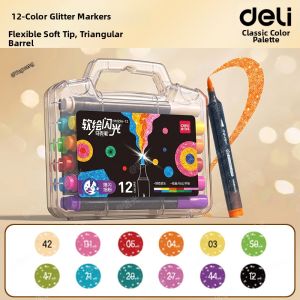 deli | Non-Toxic Washable No-See-Through Overlapable Markers