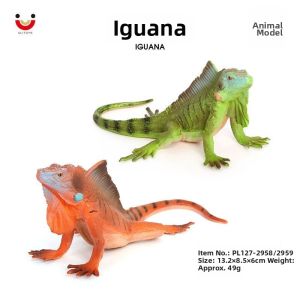 Simulated Wild Iguana Reptile Model Educational Toy