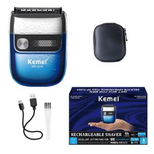 Kemei KM-3218 USB Portable Mini Shaver For Men Original Brand Electric Shaver Rechargeable Waterproof Blade Beard Trimmer