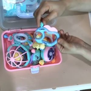Soft Rubber 11pcs Baby Rattle Hanging Soft Toys for Baby Playset Boy Newborn Teether Baby Toys Mainan Baby(storage box)