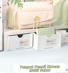Pencil case tas pena tempat pensil tas pencil tempat alat tulis kapasitas besar polos terbaru pencil case multifungsi pencil box Korea organizer box new