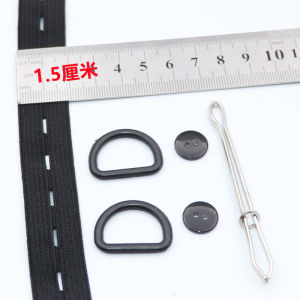 Adjustable Buttonhole Elastic Band Maternity Pants Waist Wide Elastic Band Button High Elastic Adjustable Belt