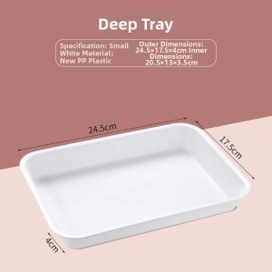 Hansvinu | Rectangular Drawer Style Storage Rack Dish Drain Tray