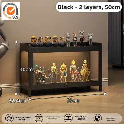 ZHUSHANXIA | Transparent LED Lit Dustproof Lockable Display Case