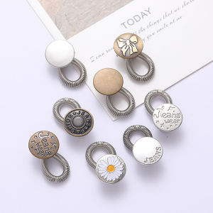 C.B.【Ready in Stock】 3Pcs Waist Extenders Metal Button Extender for Pants Jeans Adjustable Retractable