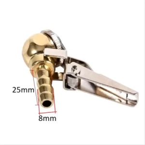 1 ĐẦU KẸP VAN BƠM LỐP MẪU MỚI BẰNG ĐỒNG ĐUÔI CHUỘT 8MM ĐẦU NỐI VÒI BƠM XE