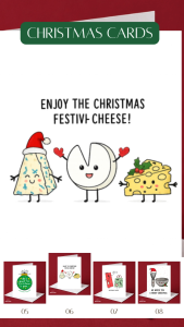 Funny Christmas Card - O Hole-Y Night | Donut in Santa Hat | A6