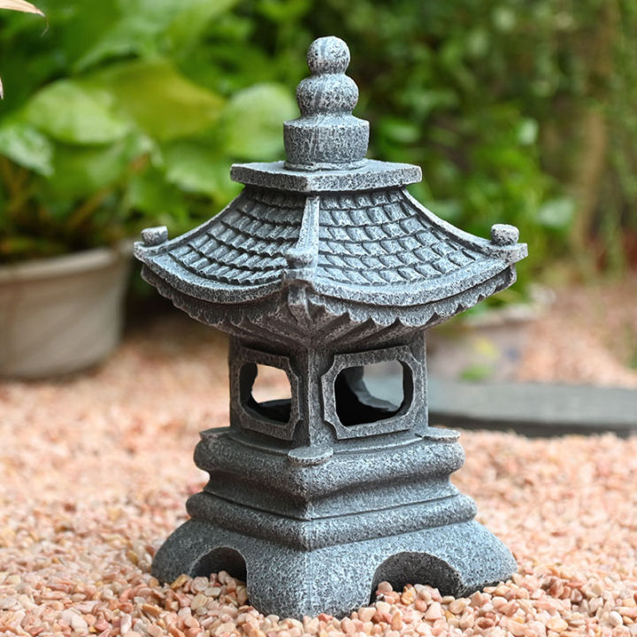 Japanese-Style Decorative Solar GD Zen Decoration Antique Stone Tower ...