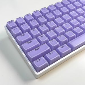 【Keycap Only】Double Layer Transparent Jelly Purple Keycap Shine Through 136 Keys PC Double Shot OEM Profile For Mechanical Keyboard