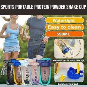 Portable Shaker With Stirring Ball: A 590ml BPA-Free Solution