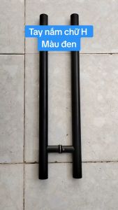 Tay nắm chữ H cửa kính cường lực inox phi 32 -Màu ĐEN - dài 600 800 1000