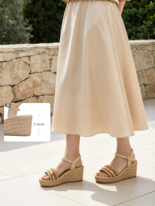 Josiny | Autumn New Fairy Style Slip-On Sandals with Thick Soles and Chunky Heel