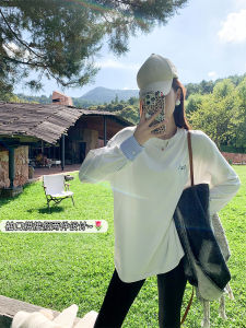 Long Sleeve Embroidered Loose Womens T-shirt Spring New Design Comfortable Breathable Casual Fashion round Neck Top