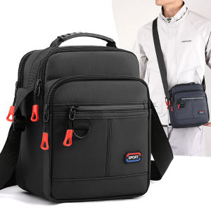Casual Oxford Cloth Mens Shoulder Bag Vertical New Style Waterproof Handbag Simple Fashion Crossbody Bag for Business