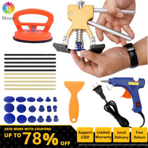 【With Glue Gun】Car Dent Repair Tool Car Body Paintless Dent Repair Tools Dent Puller 18 Tabs Hand Tool Set For Auto Vehicle (Car Accessories)