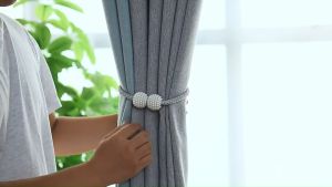 สำหรับ 1 ชิ้น สายรัดผ้าม่านแม่เหล็ก สำหรับ 38-40 ขนาด สำหรับรัดผ้าม่าน ที่รัดผ้าม่าน ประดับมุก สำหรับรัดผ้าม่าน และสายรัดผ้าม่าน ม่านกับคลาน สำหรับ 1 ชิ้น