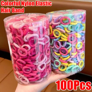 100/300/500pcs Colorful Nylon Elastic Hair Band / Kids Ponytail Holder Rubber Bands / Women Girls Colorful Nylon Headband Hair Accessories