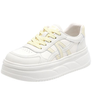 DUSTO | Thick Platform Increase Comfortable Soft Sole Leisure Sporty White Shoes
