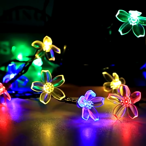 Z-Gadget⚡Cherry Blossom Solar String Lights 20/100/300 LED Outdoor Solar Sakura Fairy String Lights Flower Fairy Lights Outdoor Garden Lawn Wedding Party Light