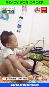 Mainan Drum Set Anak Isi 3 - Jazz Drum Set Mini - Mainan Drum Plastik - Jazz Drum Isi 3 Pcs