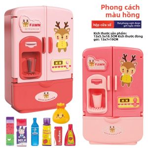 Máy Lạnh Giả Thông Minh Hai Cửa Cho Trẻ Em Đồ Chơi Nhà Bếp Mô Phỏng Đồ Chơi Giáo Dục Cho Bé Trai Và Bé Gái Đồ Chơi Nhựa