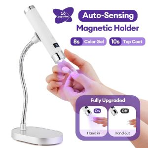foreverlily | Auto-Sensing Handheld Nail Dryer Smart Sensor Nail Gel Curing Desk Nail Lamp Portable Gel Nails Fast Drying UV LED Light Pen