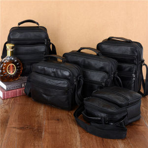 ของแท้ หนัง กระเป๋าสะพายไหล่ความจุขนาดใหญ่ ทันสมัย กระเป๋าสะพายข้างกระเป๋าเดินทางธุรกิจของแท้ หนัง กระเป๋าเป้สะพายหลังสําหรับผู้ชาย