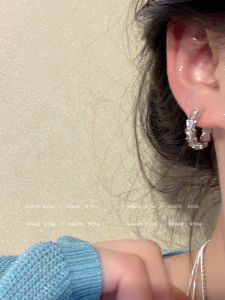 Elegant Zircon Ear Cuffs Womens Fashion Jewelry  Outburst Geometric Pattern Alloy Gold Plated Silver Dangle Earrings