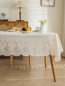Fancy Lace Rectangular Tablecloth Washable Oil-Proof Waterproof Coffee Table Cloth Dining Table Oven Mitts PVC Plastic Tablecloth