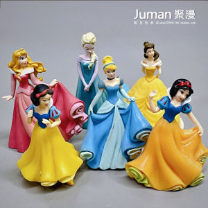 Đồ Chơi Công Chúa Disney Elsa Cinderella Snow White Đồ Trang Trí Bàn Làm Việc Đồ Chơi PVC Đồ Chơi Động Tác Tĩnh Đồ Chơi Bộ Sưu Tập
