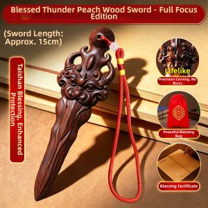 WANSHIXIANG | Thunderstruck Peach Wood Zizhi Sword Pendant