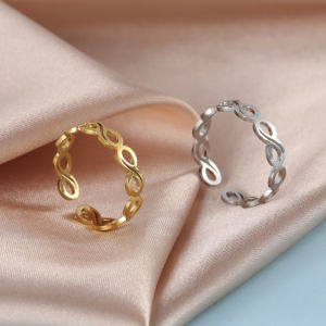 Skyrim Loop Infinity Symbol Stainless Steel Open Ring Womens Fashion Simplicity Anniversary Gift Jewelry Gift New Wholesale