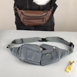 Affected real cowhide belt bag mens and womens casual sling bag chest bags