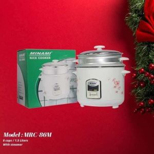 MINAMI RICE COOKER 86M 1.5L with steamer rice cup and rice ladle