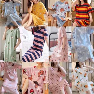 Women Cotton Nightwear Dress 🍭 Sleepwear Pyjamas Pajamas Baju Tidur Wanita Perempuan Baju Kualiti Murah 🍭 Ready Stock 🍭