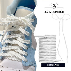 X.z. MOONLIGH DIY เชือกรองเท้าบัลเล่ต์ลูกไม้หยักสำหรับผู้ชายและผู้หญิง