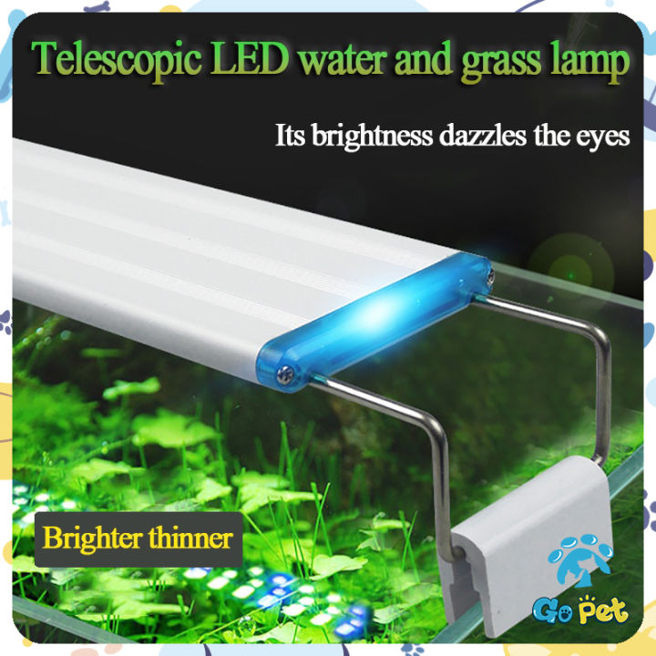 1881CM Telescopic LED Aquarium Lamp Tricolor Fish Tank Light Aquatic