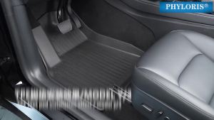 Applicable Rivian Foot Pad R1T All-Weather Material TPE Electric Pickup Foot Mat for Exclusive Use